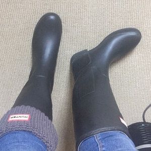 Hunter rain boots and socks!